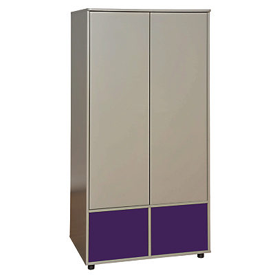 Stompa Uno S Plus Tall Wardrobe White/Purple